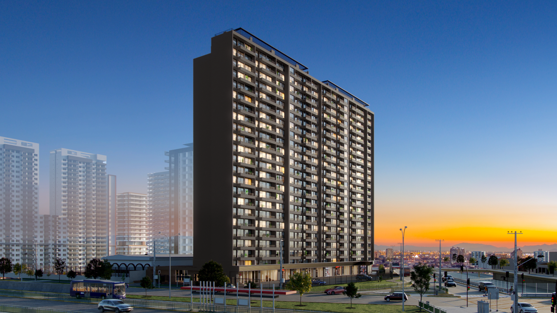 Espacios comunes del proyecto Vespucio Capital