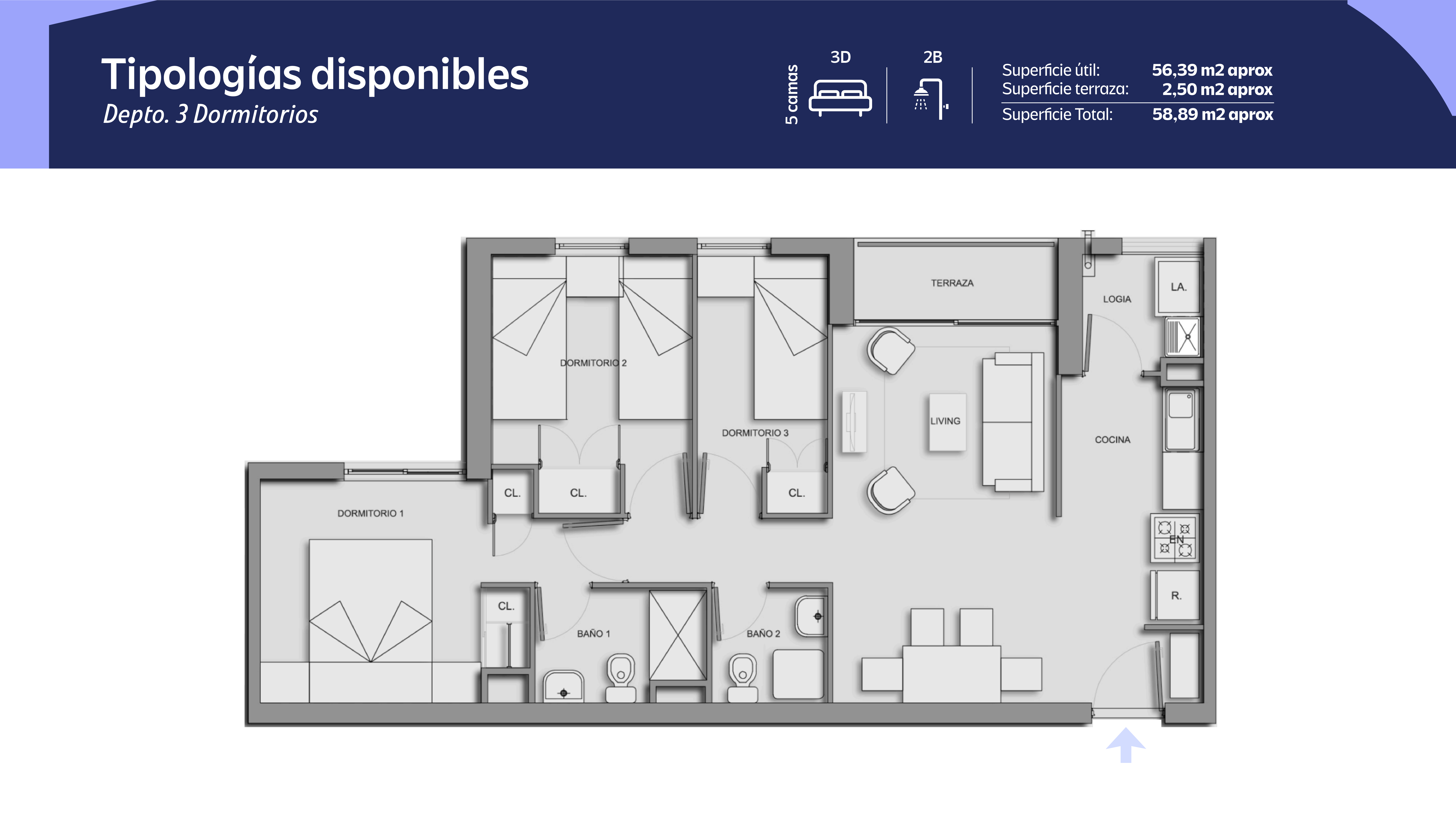 Tipología 1 Dormitorio