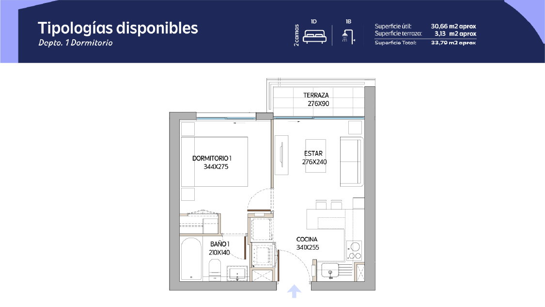 Tipología 1 Dormitorio