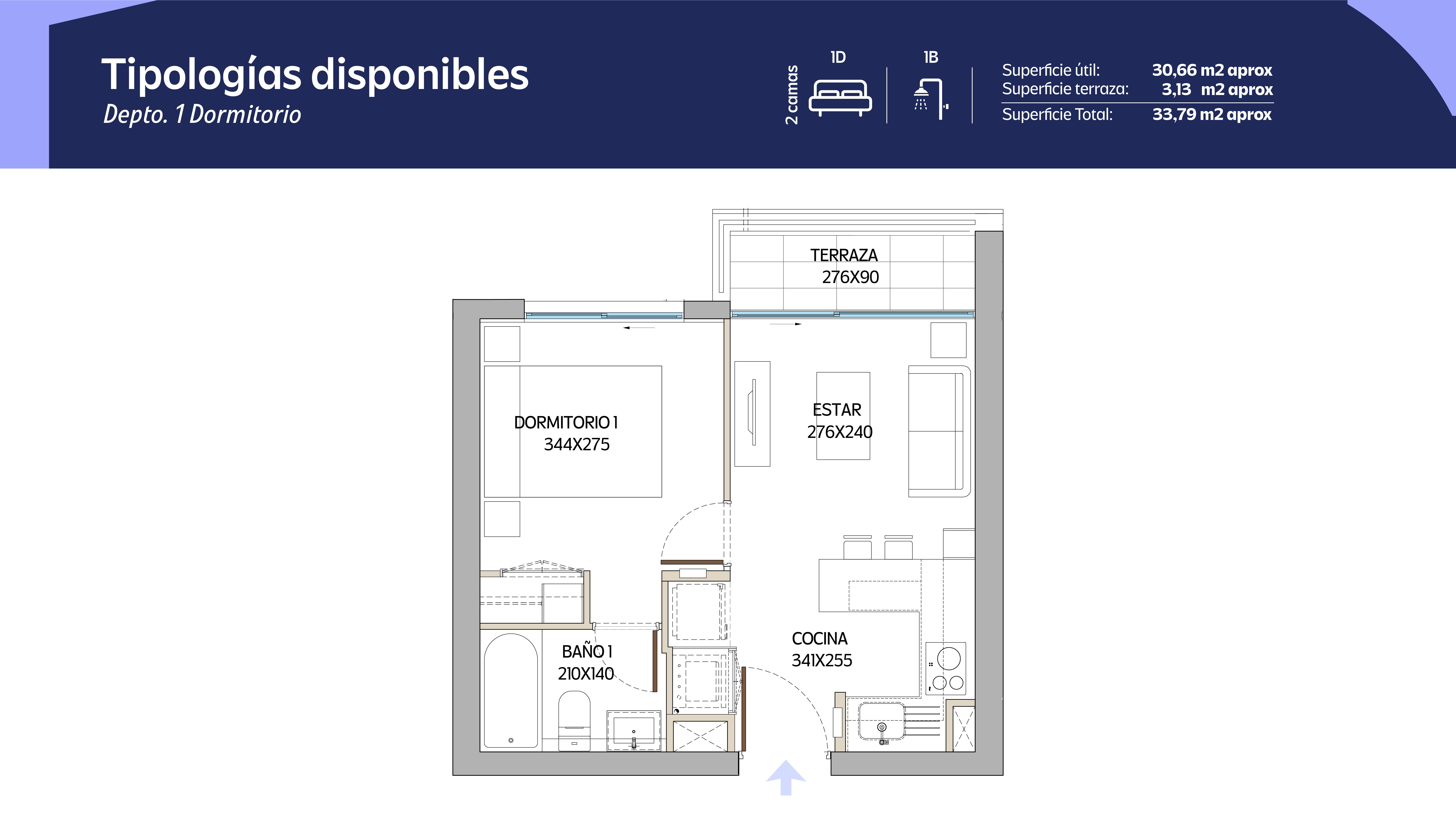 Tipología 1 Dormitorio
