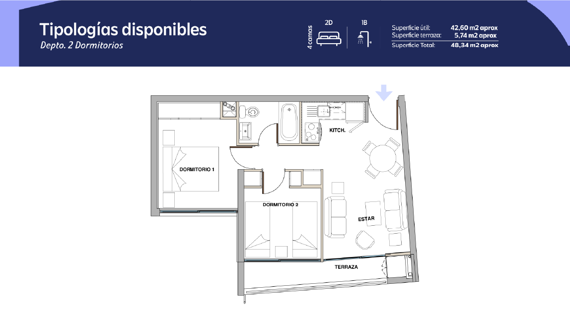Tipología 1 Dormitorio