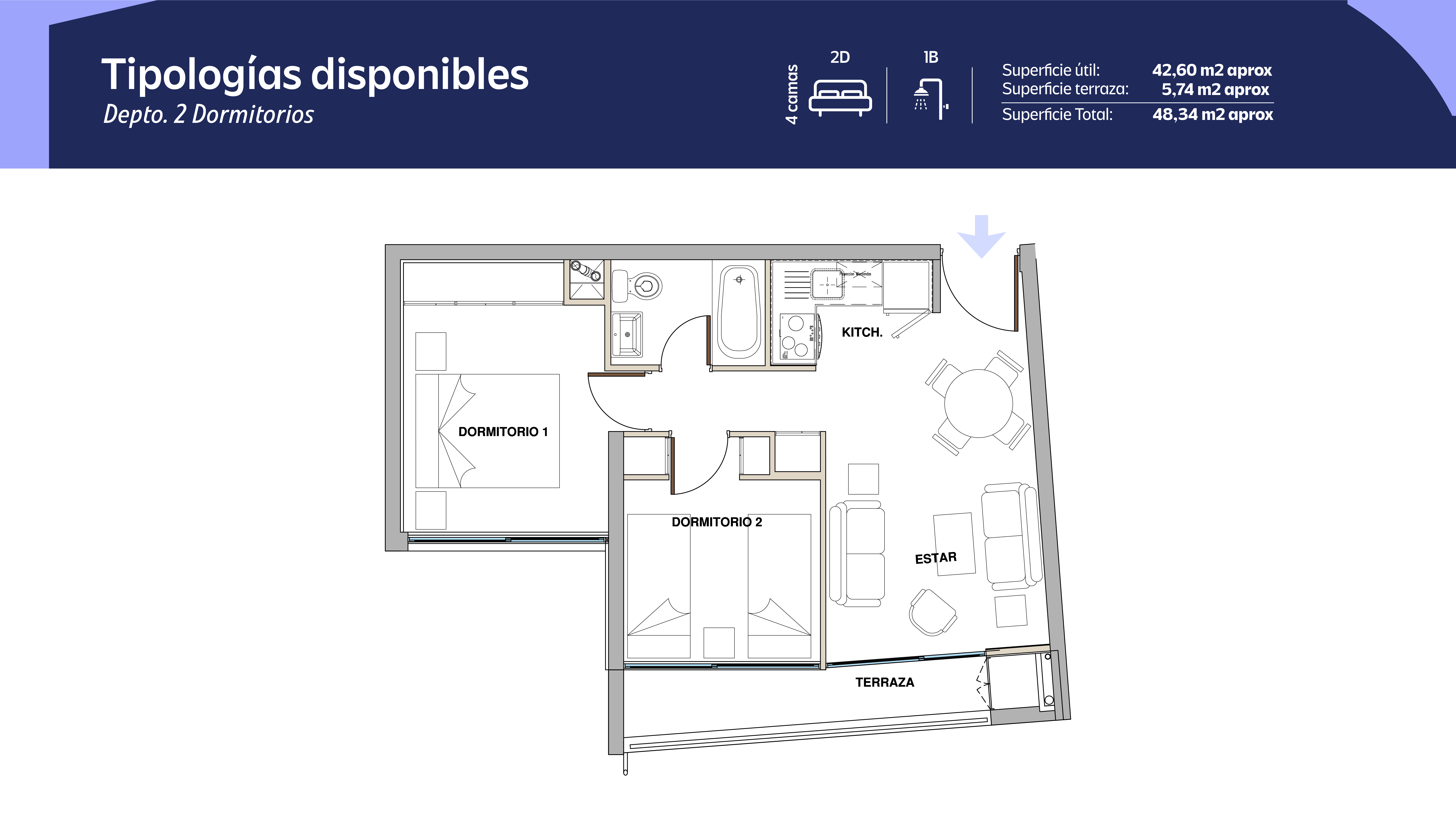 Tipología 1 Dormitorio
