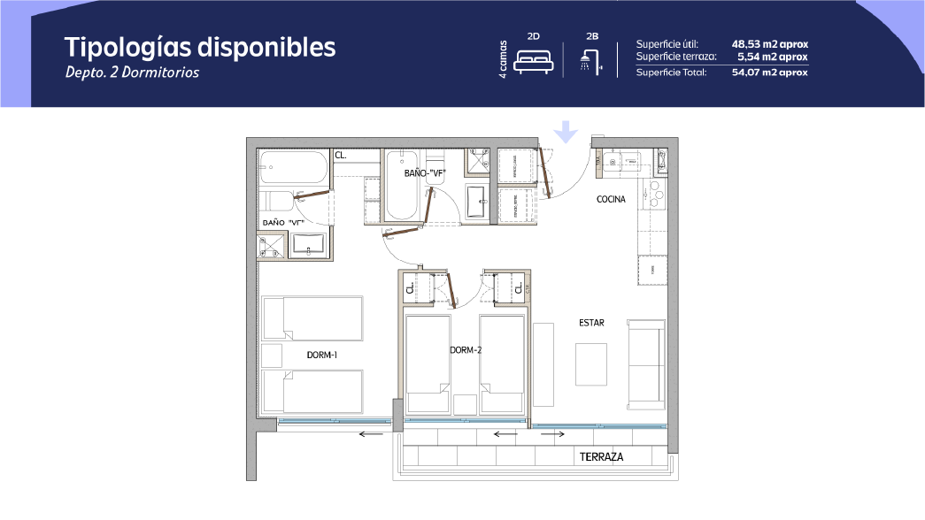 Tipología 1 Dormitorio