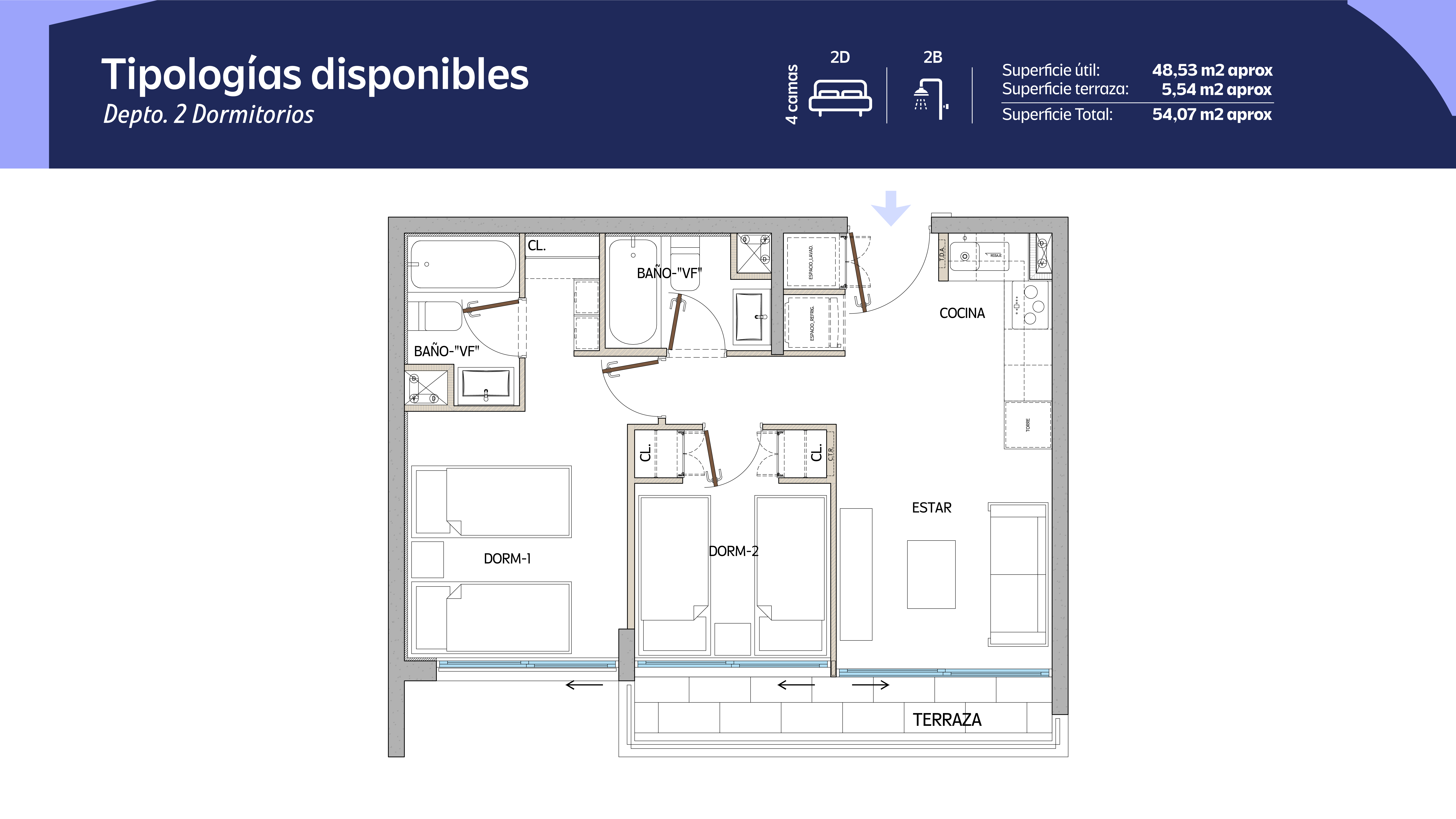 Tipología 1 Dormitorio