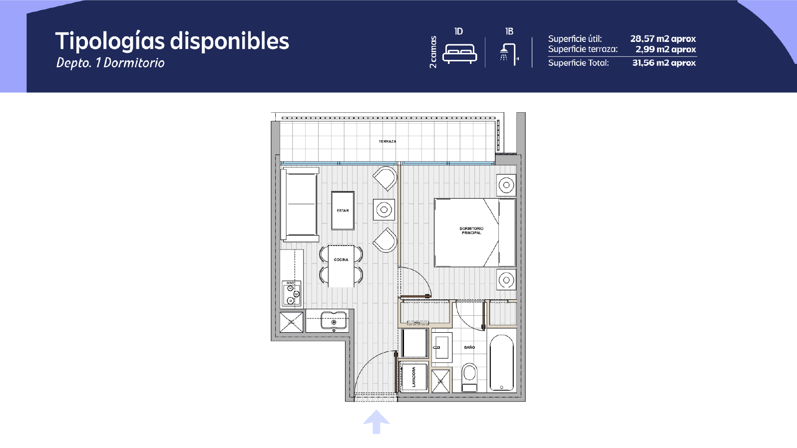 Tipología 1 Dormitorio