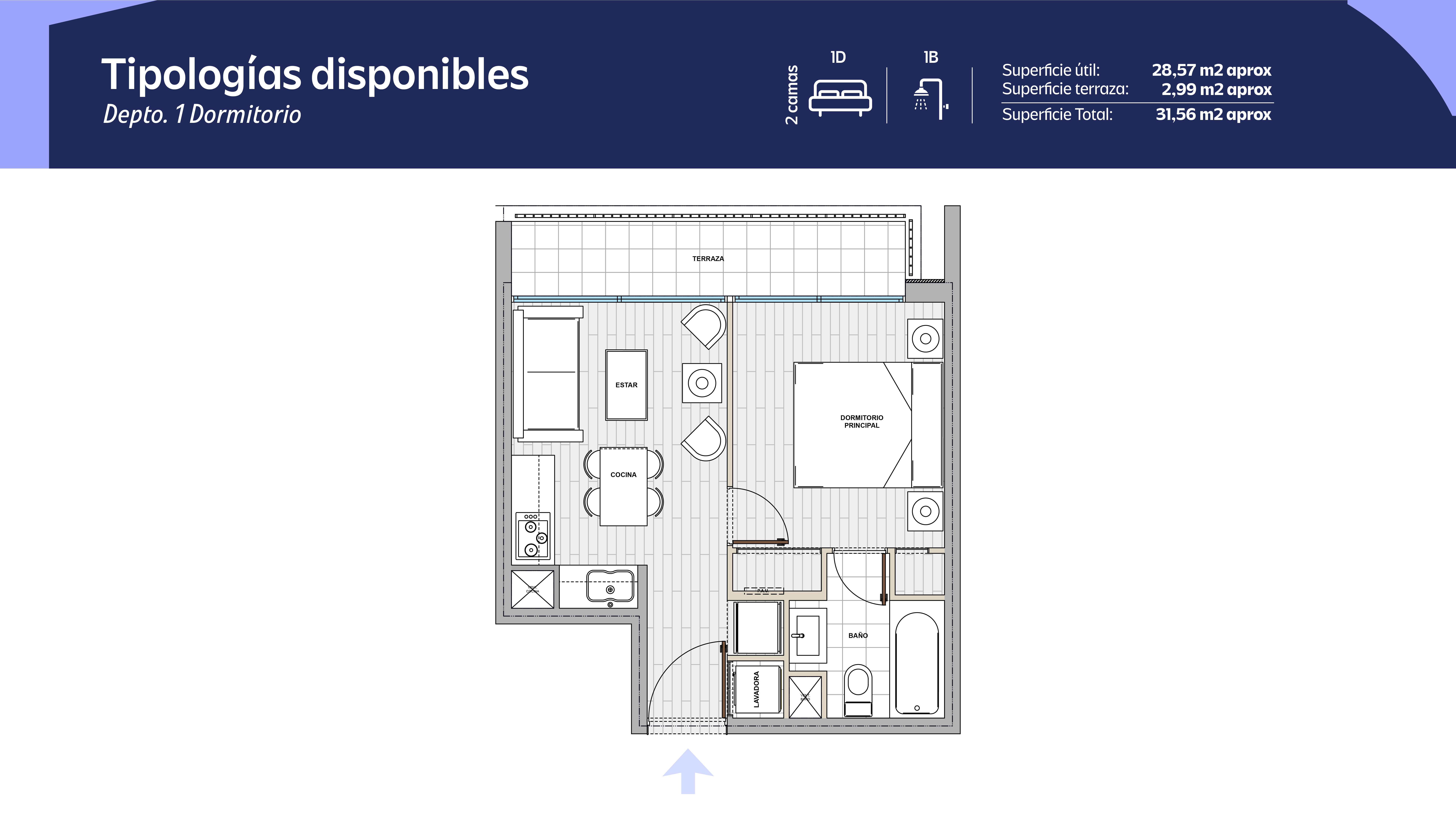 Tipología 1 Dormitorio