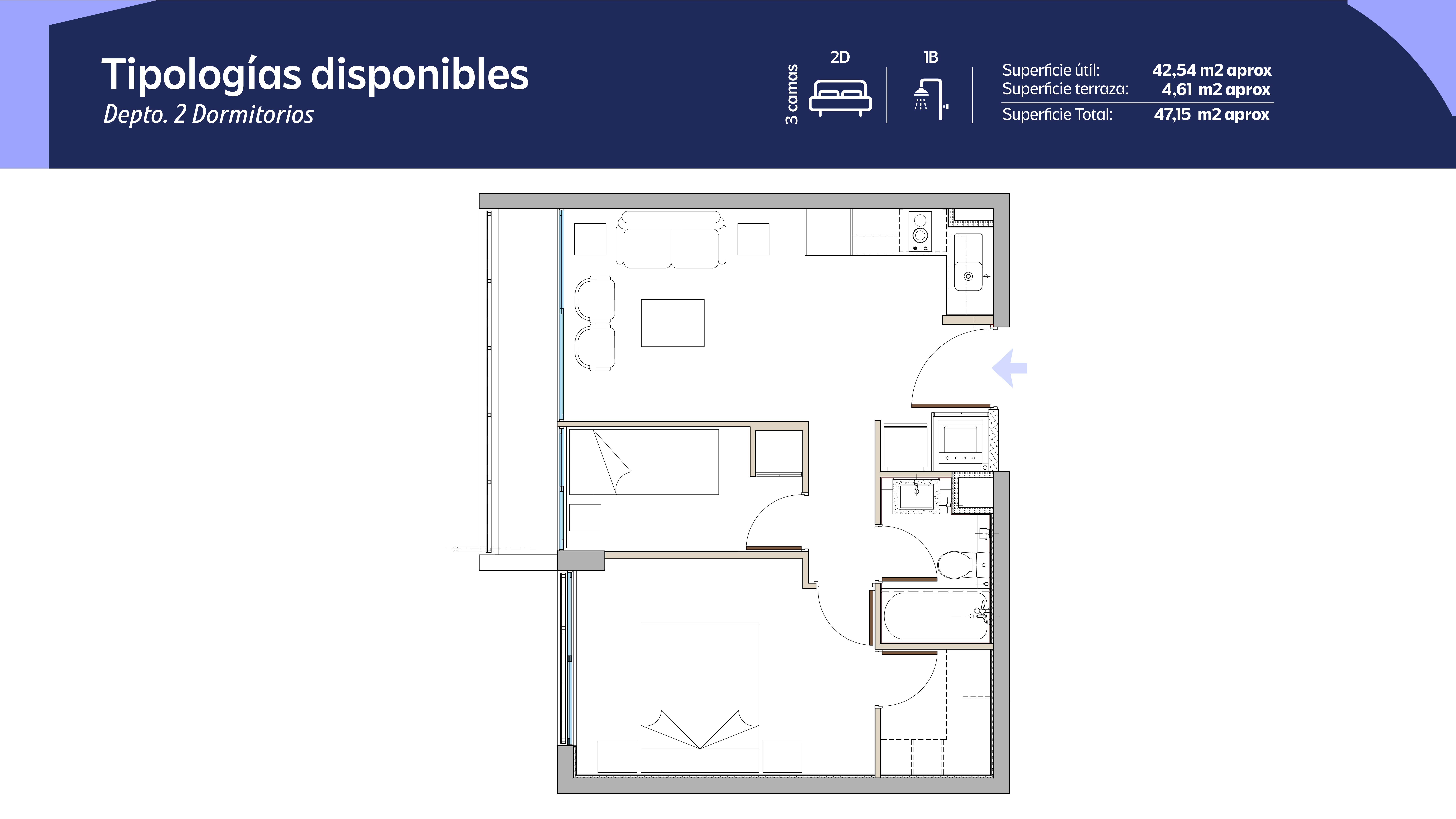 Tipología 1 Dormitorio